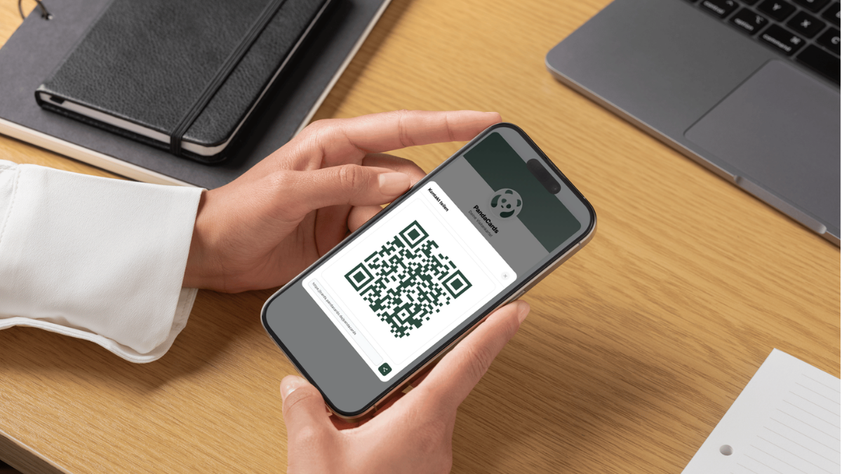 Pandacards QR-Code sharing