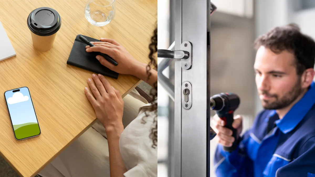 Handwerker vor Ort